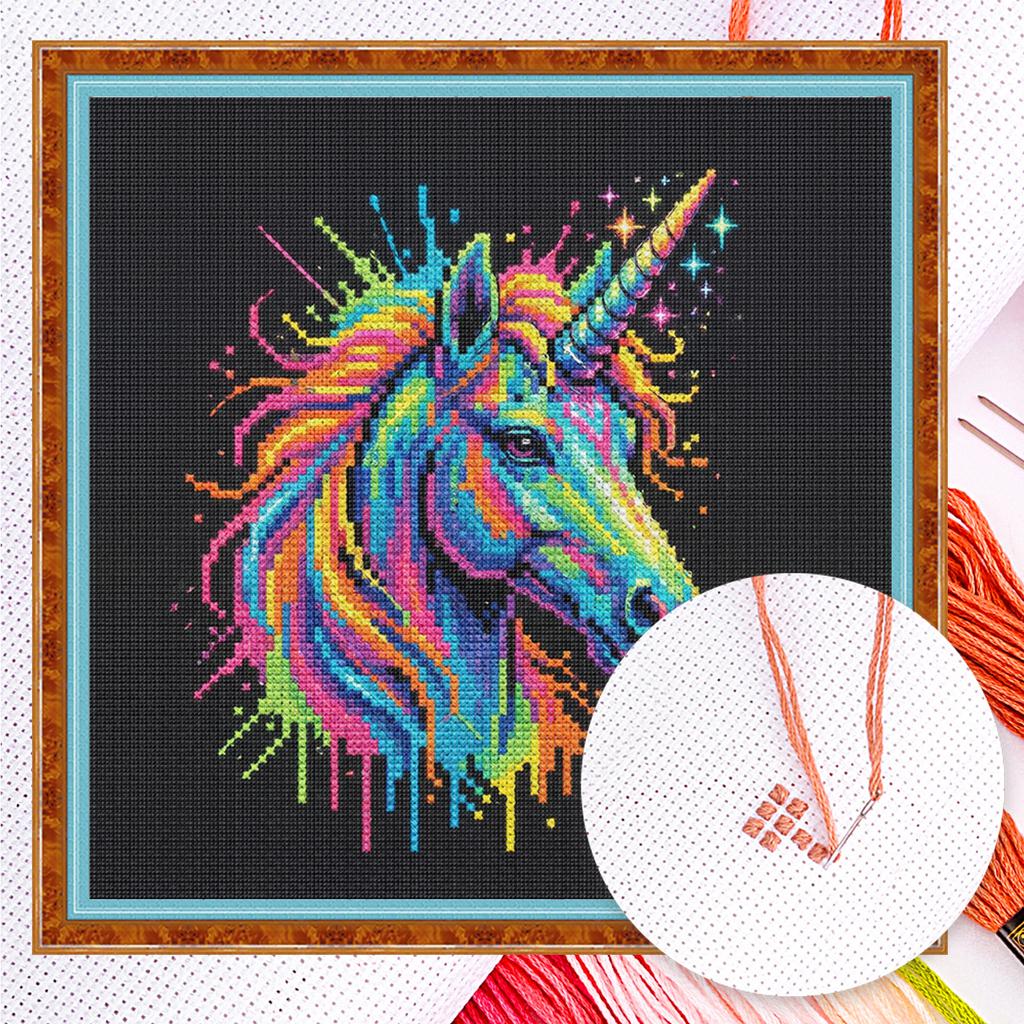 Tier Voll 14CT DIY Zählstickerei-Set für Erwachsene Heimdekorations-Muster Kunsthandwerk-Kits 11,81x11,81 Zoll