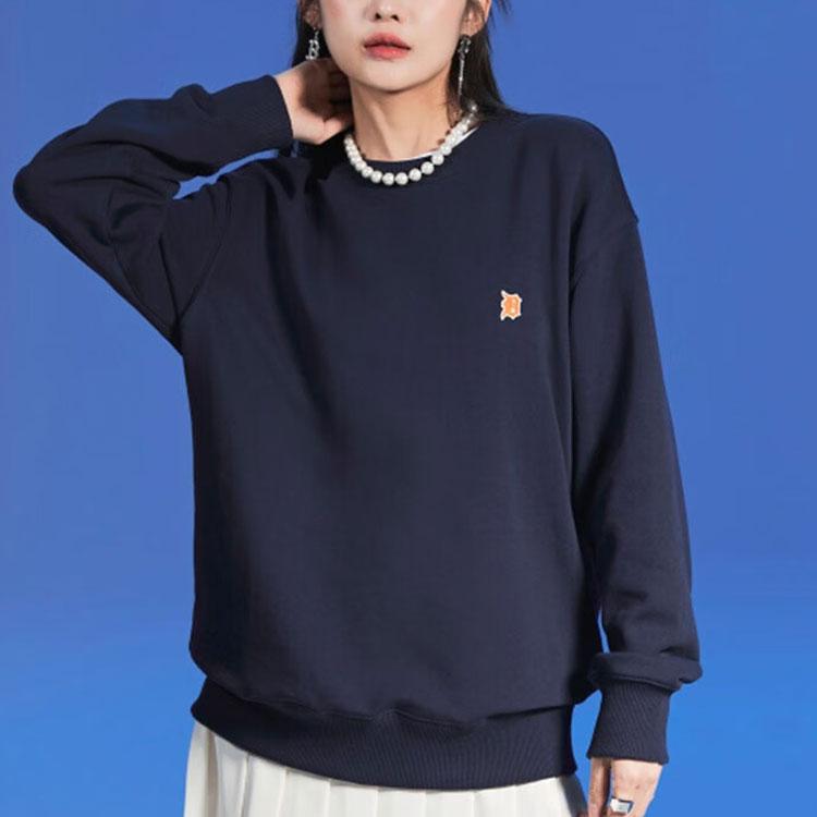 New MLB Common Basic Small Sweatshirts Unisex Navy Blue 3AMTB0124-46NYD