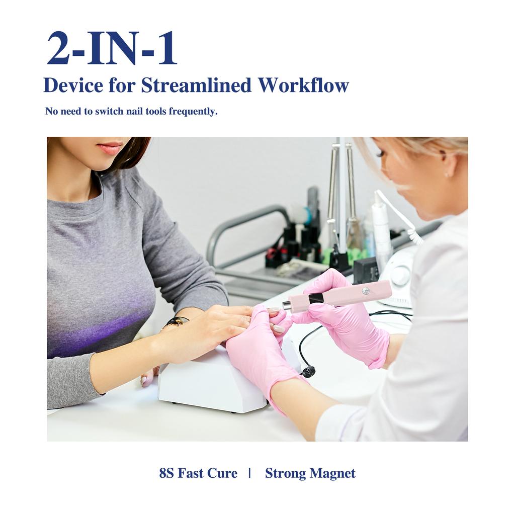 2IN1 Mini Handheld Nail Lamp Portable Quick Dry USB Leather Nail Dryer With Magnet Home Phototherapy Tools UV LED Nail Lamp