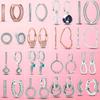 Earrings 925 Silver Asymmetrical Heart Hoop Earrings for Women Fashion Trendy Silver 925 Earring Original Jewelry Gift