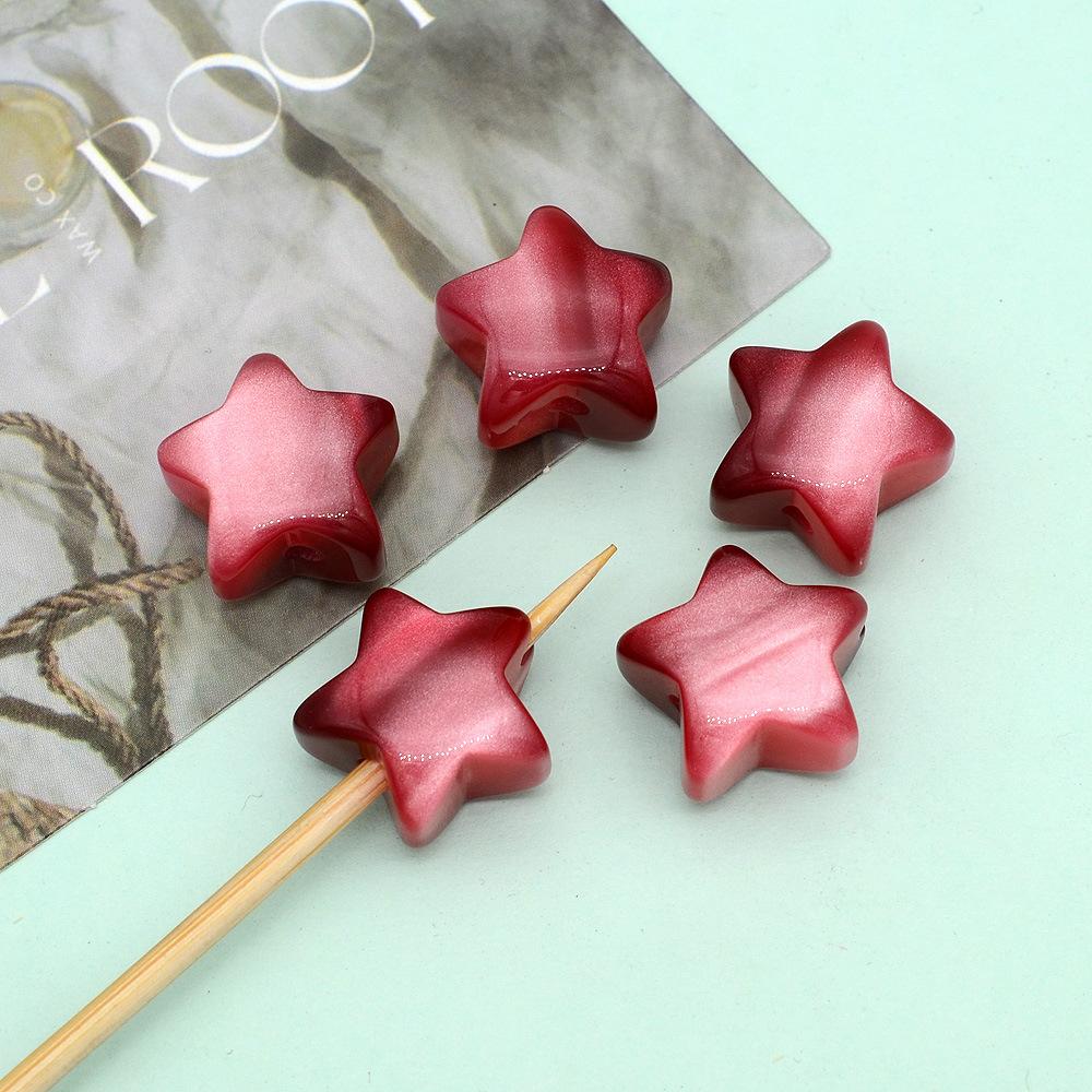 1Pcs 16mm Star Love Heart Mermaid Glitter Colorful Resin Beads Loose Spacer Beads for Jewelry Making DIY Bracelet Necklace