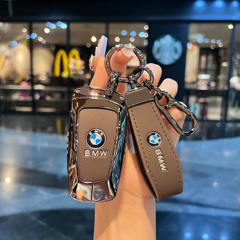 Car Flip Folding Key Case Cover Shell Fob For BMW 1 3 4 5 6 7 Series X3 X4 M5 M6 GT3 GT5 Keychain Protector Holder Keyless