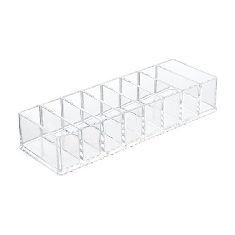 Desktop Cosmetics Storage Box, Transparent and Detachable, Household Compartments, Student Dormitory Skincare Product Rack, Lipstick Rack