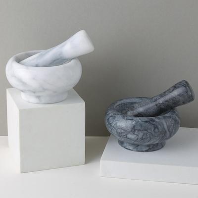 Mini Marmor Knoblauchpresse Manuelle Mörser-Stößel Gewürzmühle Küchen Dekoration Kleine Größe