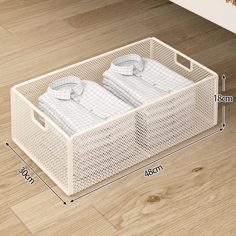 Flat Large Underbed Storage Box with Wheels - Drawer-Type Organizer for Clothes