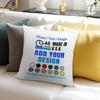 Personalized Throw Pillow Covers Custom Pillow Case with Photo Text Image, Square Pillowcase Cushion Covers for Sofa Couch Bed
