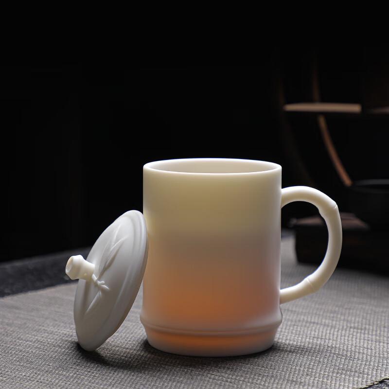 

Tuopai Bamboo Rhyme Matte Jade Ceramic Office Cup