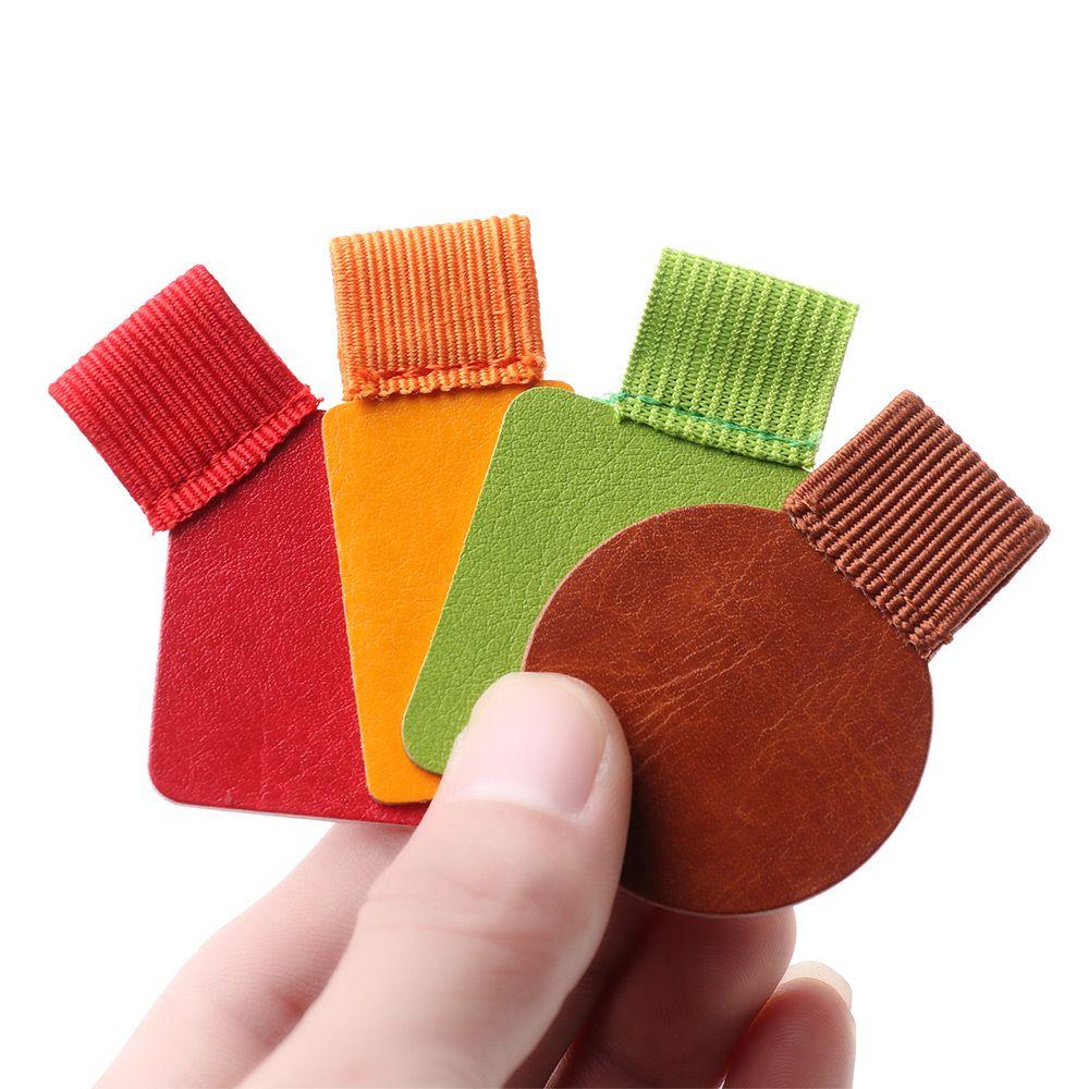 Portable Self-Adhesive Multicolor Pen Clips Leather Self-adhesive Pens Holder Pencil Elastic Loop