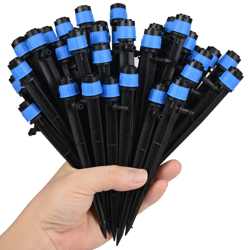 30pcs 13CM Adjustable 360° Garden Sprinkler Nozzle for 4/7mm Hose Drip Irrigation Watering System Kit Pot Plant Greenhouse
