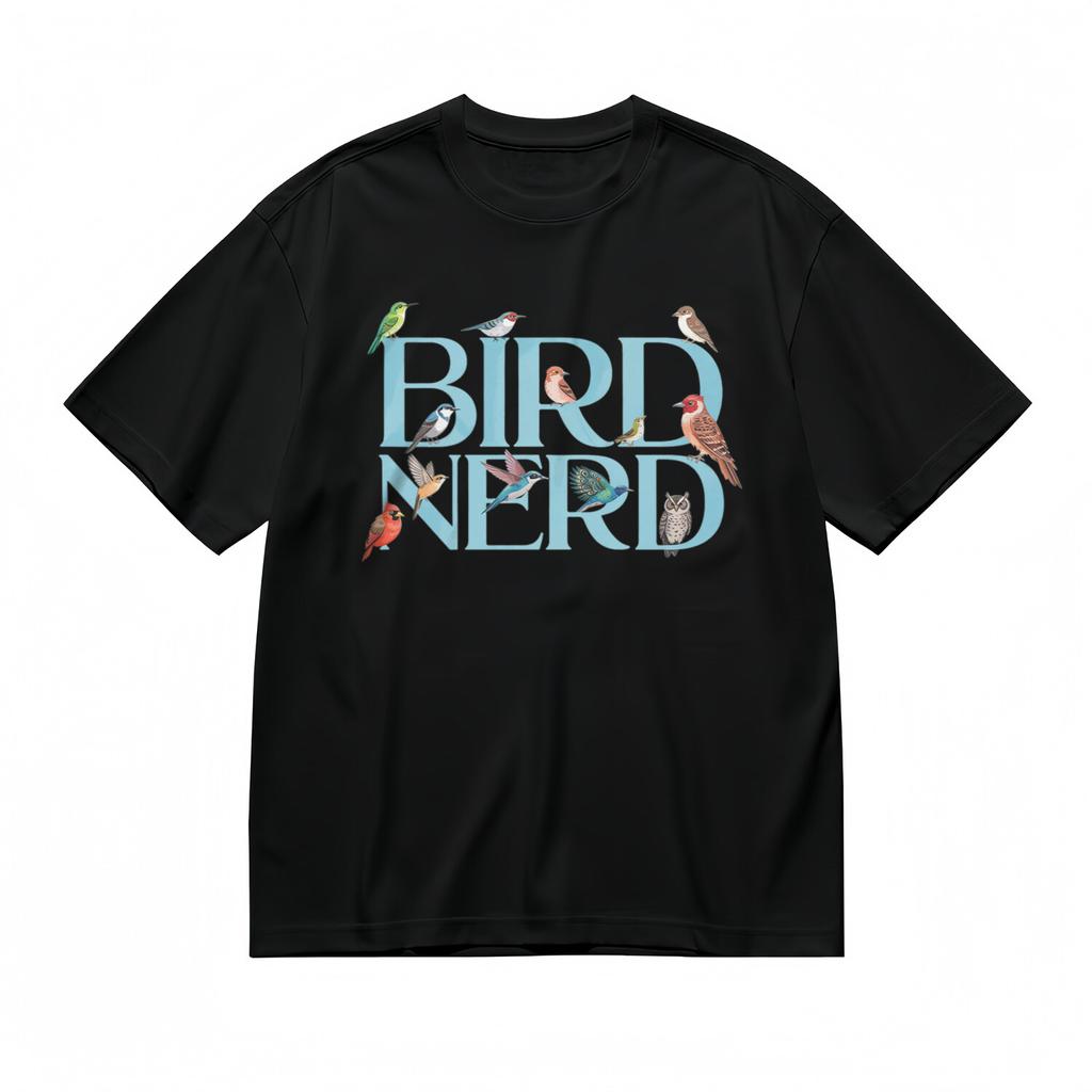 Women's Trend Vivid Comfy Classic T-Shirt Mens Womens Tees Top Bird Nerd Nature 100% Cotton Tee