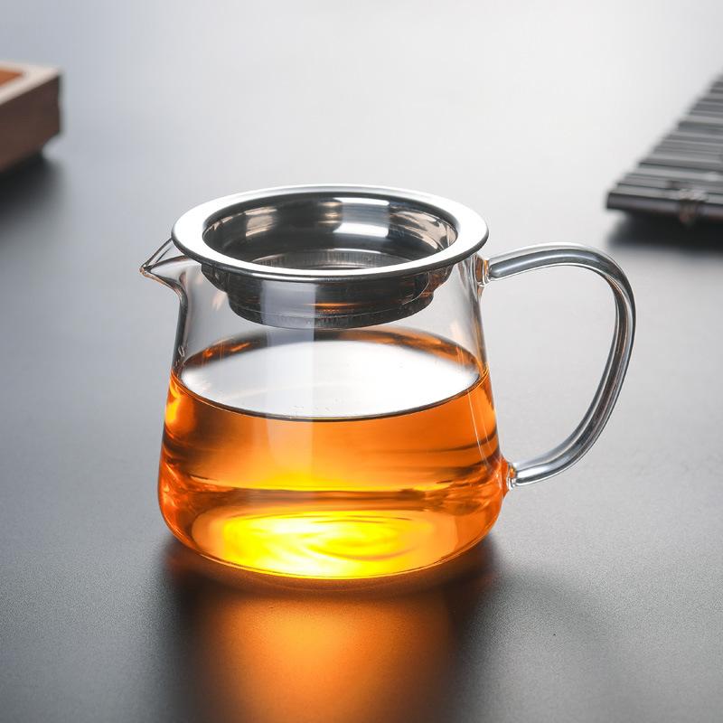 Rättvisekopp i glas te-sil set Förtjockad värmetålig sil manlig kopp te-dispenser Kung Fu te-set tillbehör