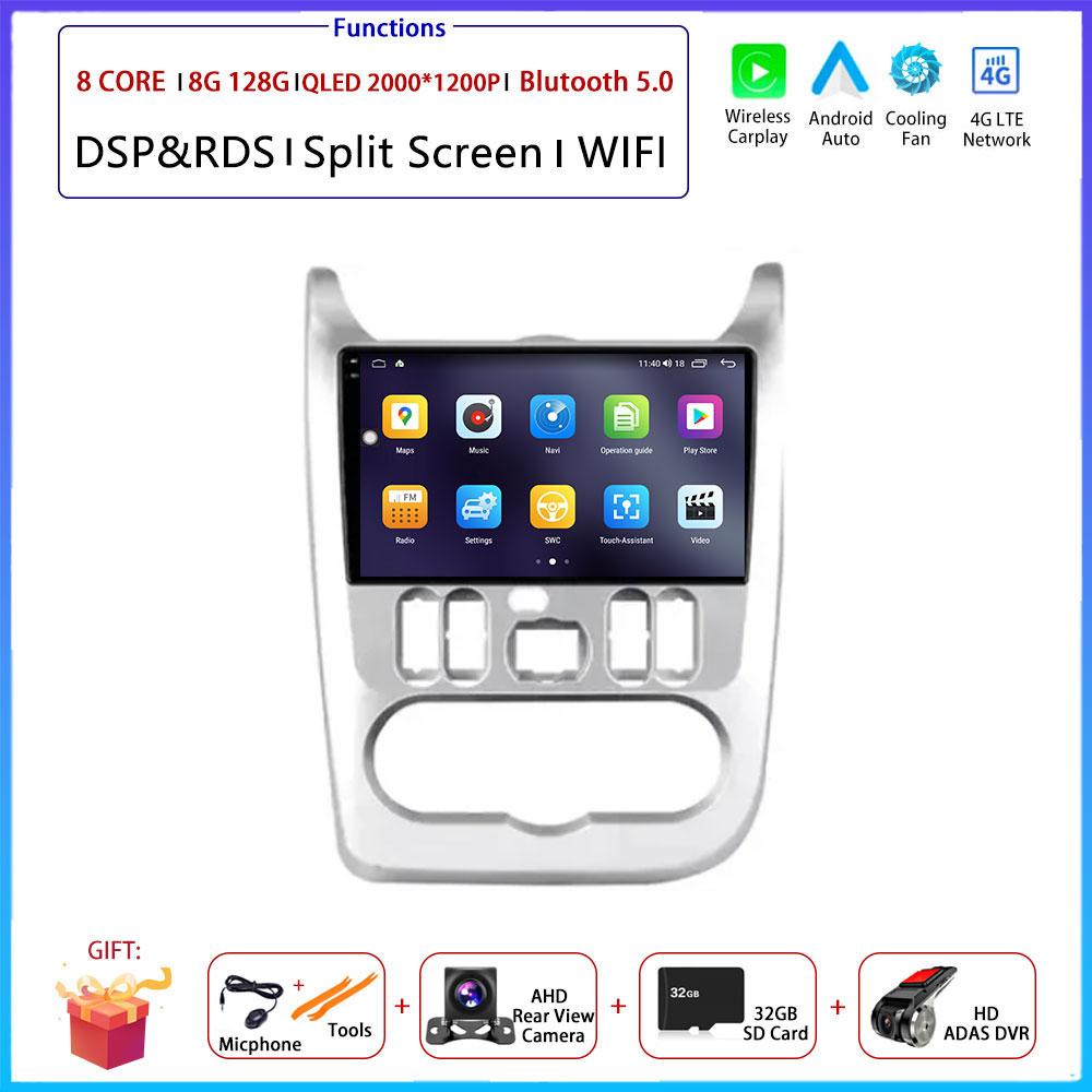 Android Carplay For Renault Logan 1 Sandero 2009 - 2015 For Lada Largus Car Radio Navigation GPS Multimedia Video Player