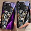 Jinmai Rød Lilla Til Xiaomi Redmi 13C Note13 12 Pro Plus 5G Note 9 13T Pro POCO X6 F5 F6 Sort Hærdet Glas Telefoncover