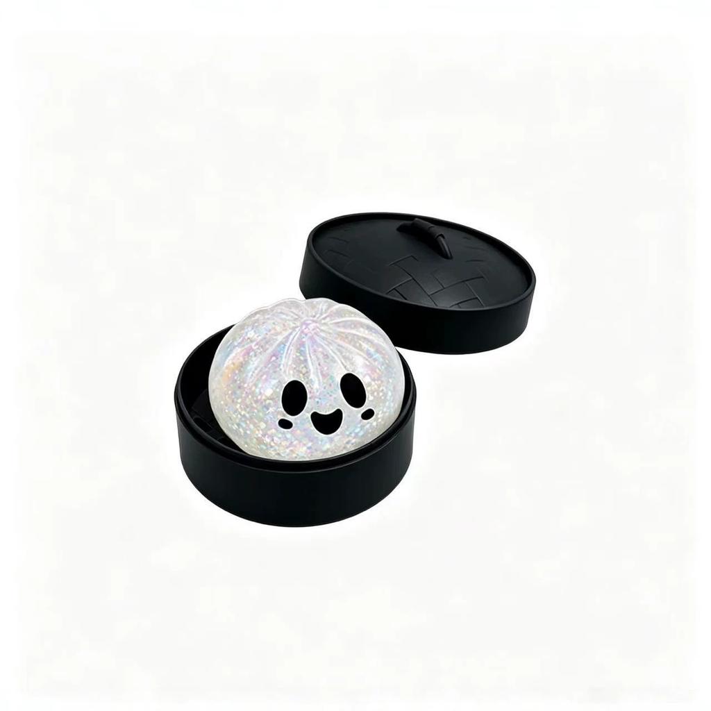 Halloween Faux Chignon Squishy Fantôme Extensible Jouet Anti-Stress, Cadeau Créatif Amusant pour Enfants Adultes, Soulagement de l'Anxiété par Pression, Lot de 3