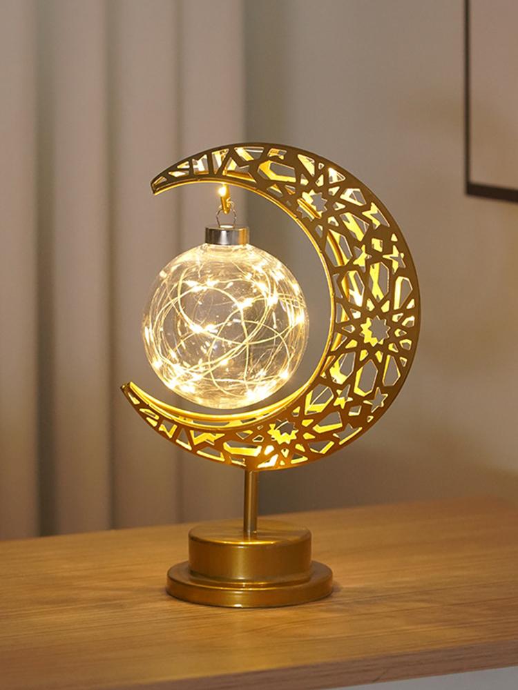 LED Night Light Moon Lamp Battery Operated Cute Nightlight Office & Home Decor Eid Mubarak Star Moon Light for Adult Kid
