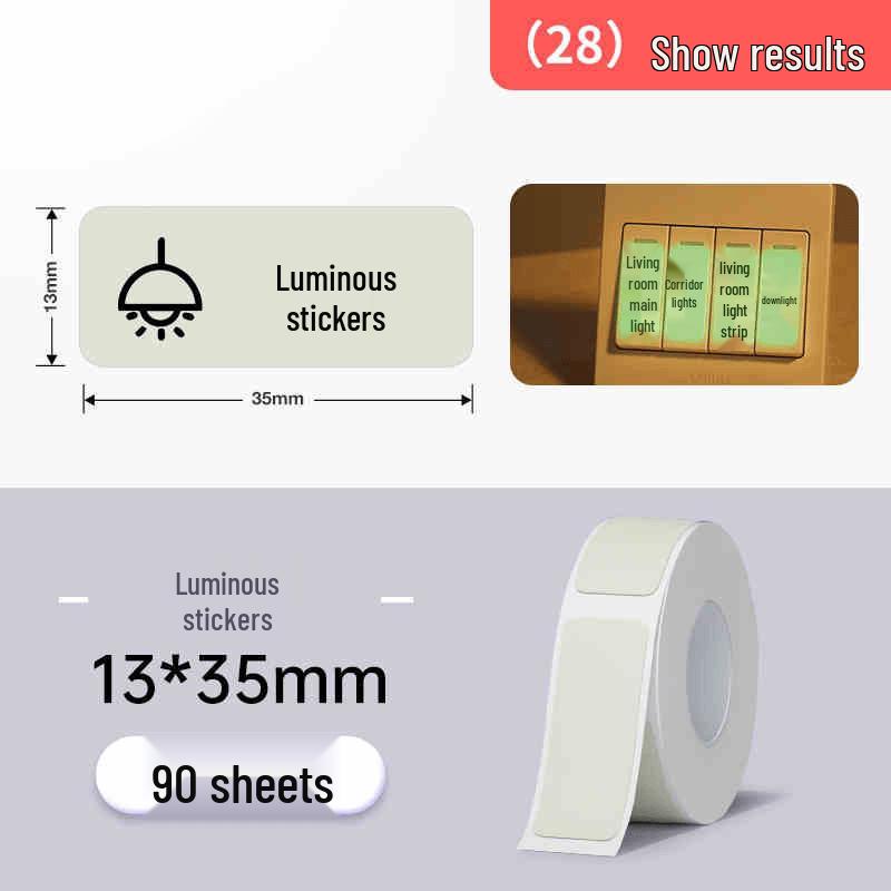 Transparent Luminous Thermal Labels