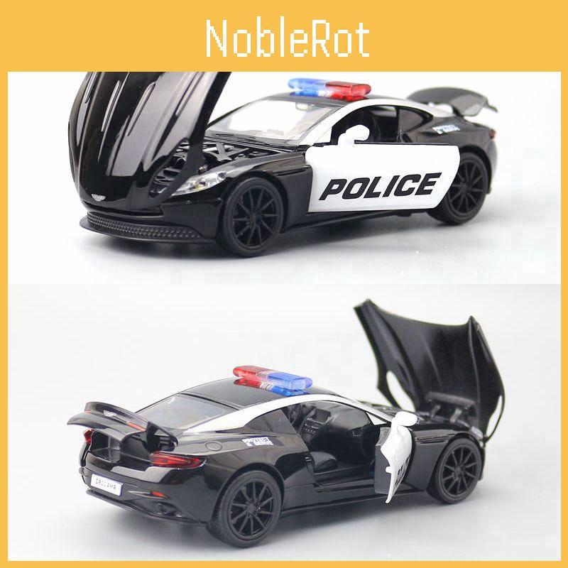 Aston 132 Martin Alloy Car Model Police Car With Sound Light Collector For