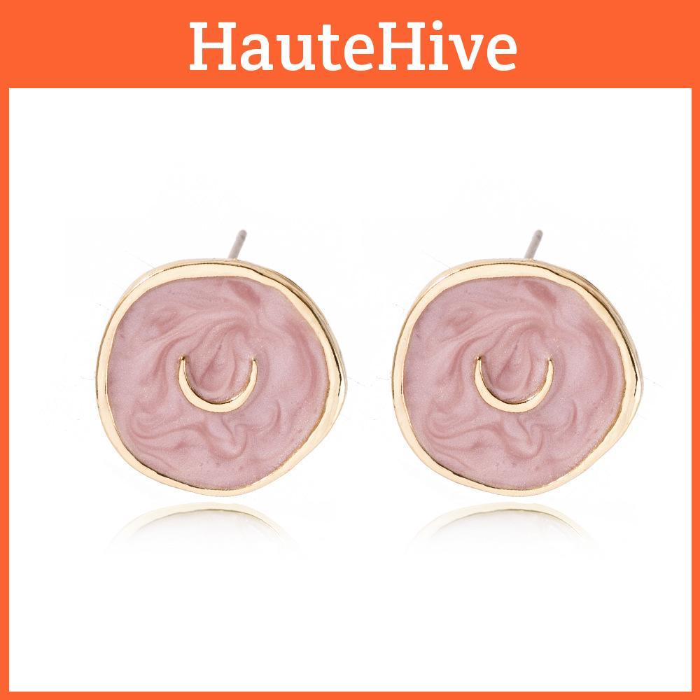 Elegant Heart Moon Star Earrings Ring Necklace Set Geometric Alloy Plated Jewelry