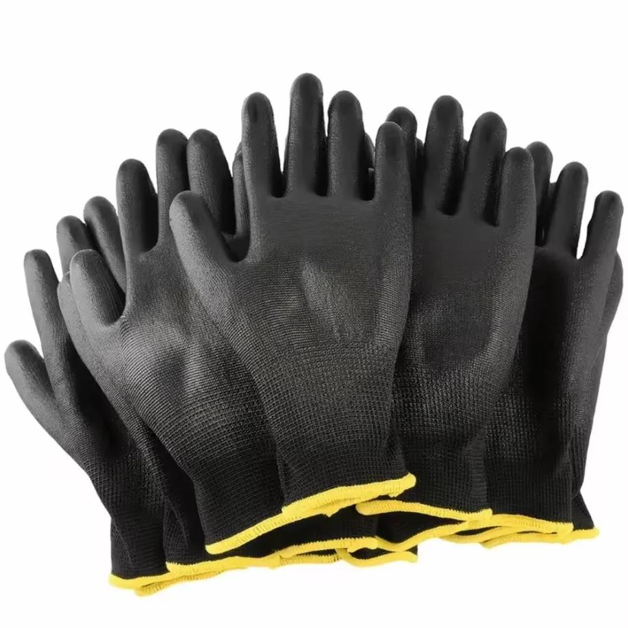 Nitrile safety coated work gloves PU and palm coated gloves safety gloves are suitable for construction and maintenance vehicles