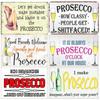 Prosecco O'Clock Vintage Poster Prosecco Cocktails Metal Tin Signs Pub Bar Decoration Prosecco Princess Wall Art Decor N355