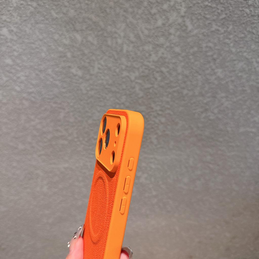 Neu für Apple Orange für IPhone17 Handyhülle Magnetische Befestigung für IPhone17 Pro Einfache Zwei-in-Eins Schutzhülle
