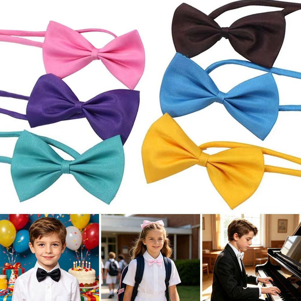 Adjustable Children Bow Tie Pre-Tied Kids Accessories Fashion Baby Bow Tie  Boys Girls