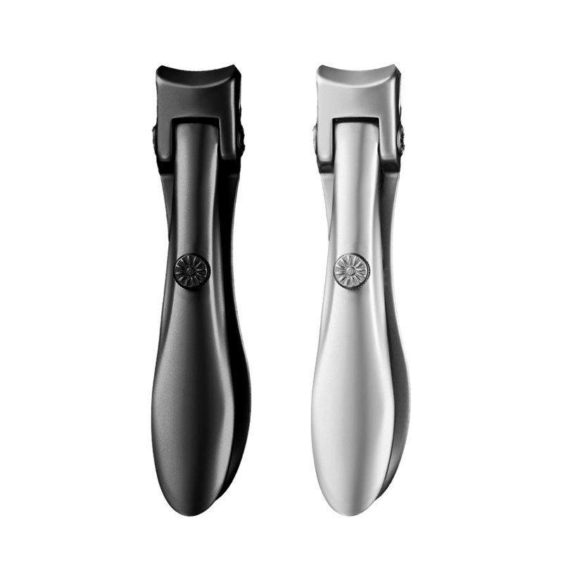 Stainless Steel Splash-Proof Large Nail Clippers with Flower Design - Portable Single Set
