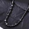 French Retro Natural Black Gallstone Beaded Necklace Women's New Light Luxury Versatile Sweater Chain