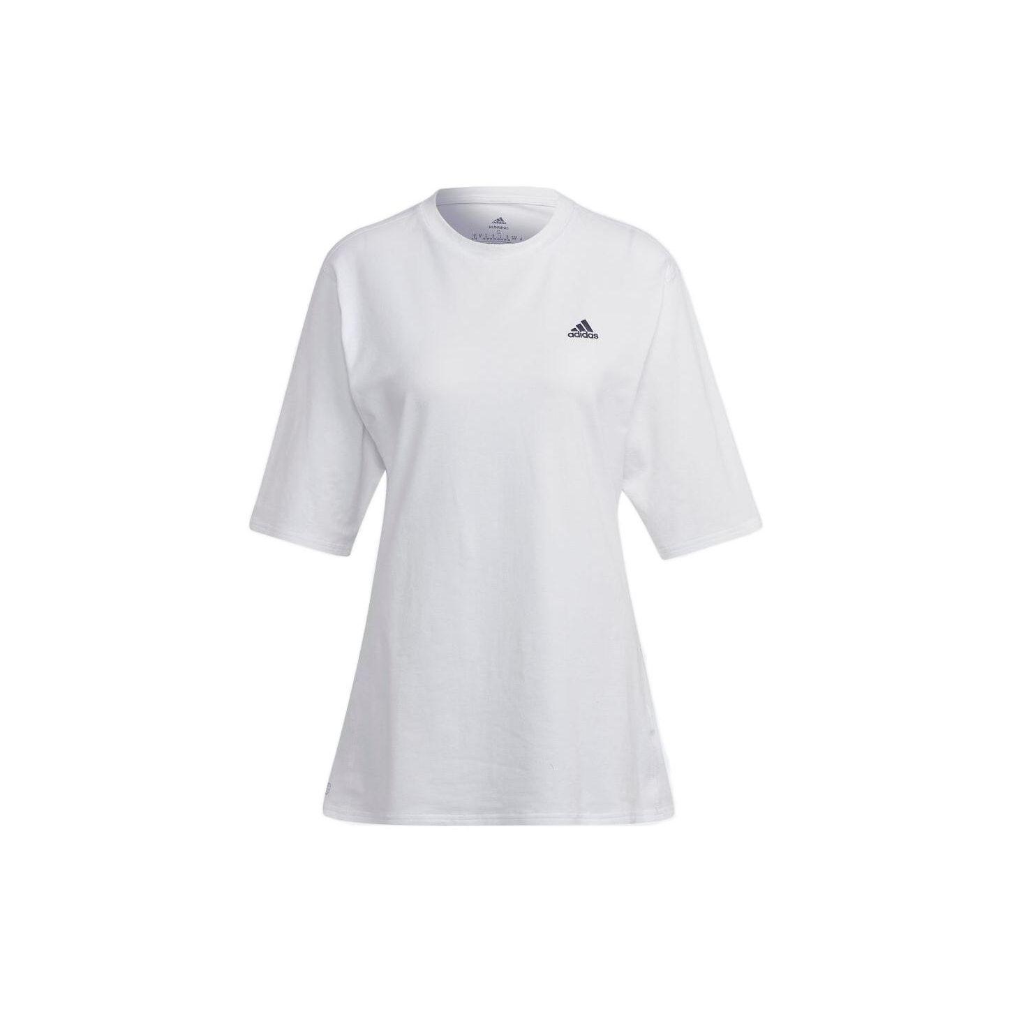 

Adidas Printed Logo Casual Short Sleeve T-Shirt Women Tops White HK9095 M