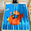Cute P0c0y0 Theme Print Blanket Warm Soft and Comfortable Home Travel Blanket Sofa Bedding Cover Blankets Gift for Boys Girls