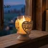 Boutique Shop Display 2Pcs Christmas Hollow Metal Candle Holder, Vintage Tabletop Tealight Lantern, Xmas Seasonal Atmosphere Light Elk, Tree,