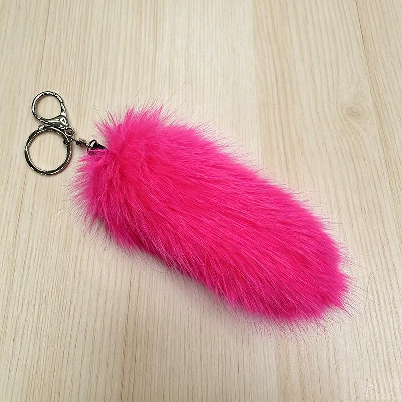 Plush Fox Tail Keychain Bag Ornament