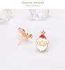 Women Santa  Christmas Ear Studs Cute Cartoon Earrings Jewelry Gifts for Ladies