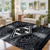 Borussia Mönchengladbach Design Crystal Velvet Rug Soft Decorative Mat for Bedroom Entrance