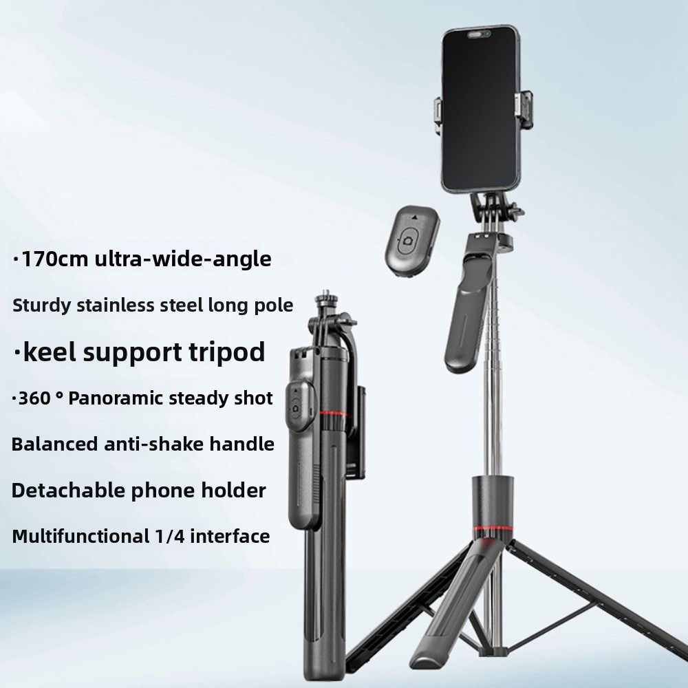 1.7m Bluetooth Selfie Stick 360° Rotating Selfie Stick Tripod Telescopic Selfie Stick  Travel