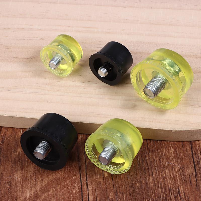 1 Pair Of Double Face Tap Rubber Hammer Head 25Mm 30Mm 35Mm 40Mm 45Mm Yellow Black Hammer Replacement Striking Head