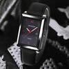 2pcs/set Couple Fashion Watch Set, PU Leather Strap Square Dial Roman Numeral Design Watch | Elegant Watches | Gifts