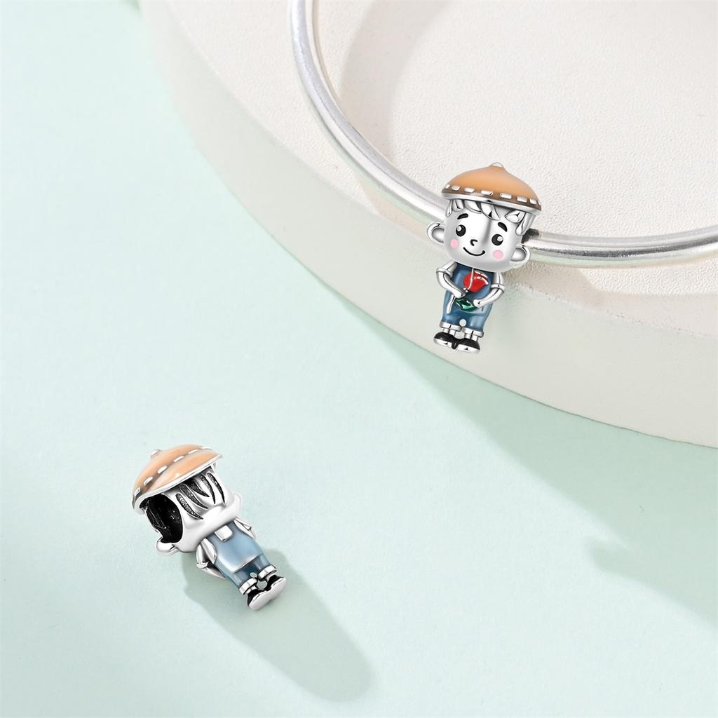 Characters And Friendship Beads Dopamine Girl With Sports Boy Charm Bracelet Fit Copper Women'S Necklace Diy Jewelry Gift
