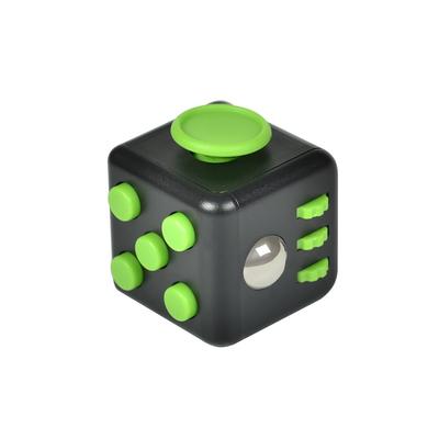 HelloGO Fidget Cube Dice Cube Stress Relief Cube 6in1 Relief Toy To Relieve Boredom Toy Change of Mood Gift (Black + Green)
