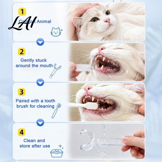 Pet Tooth Brushing Helper Helper Clear Teeth Cleaning Aid Reusable Dental Care Easy Tool Tool Holds The Lip Aside for Dogs Cats Dog