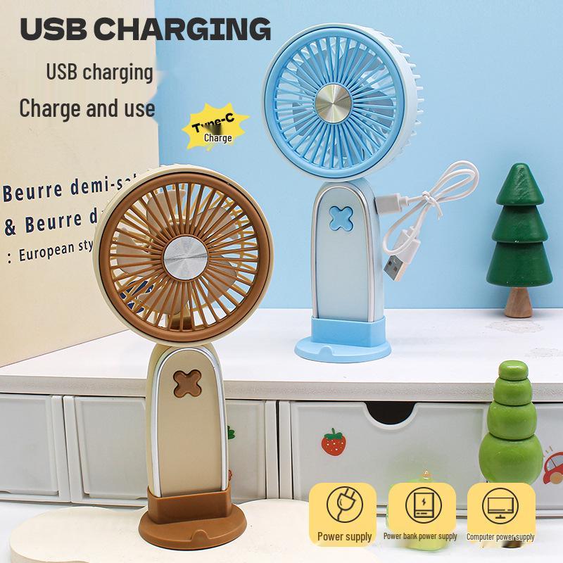 High-Power USB Rechargeable Handheld Mini Fan with Custom Logo