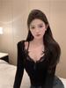 Large size women's clothing pure desire sexy versatile splicing lace base inner top autumn and winter slim and thin T-shirt