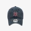 New Era Mlb New York Yankees Pigmentowe Pranie Bez Struktury Czapka z Daszkiem Granatowy