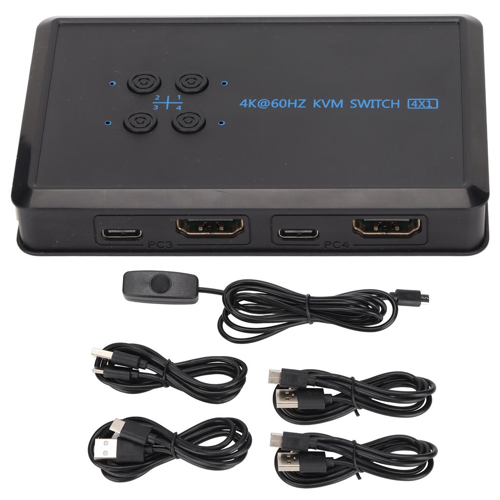 Przełącznik KVM Interfejs Multimedialny Wysokiej Rozdzielczości 2.0 4K Wysoka Kompatybilność Łatwa Instalacja