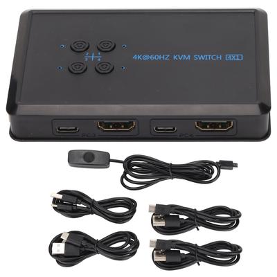 KVM Switch High Definition Multimedia Interface 2.0 4K High Compatibility Easy Installation