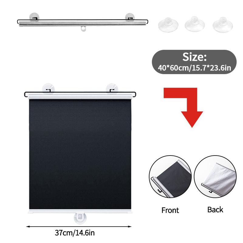 Einziehbares Sonnenschutz-Rollo Sonnenschutz-Jalousien Verdunkelungsvorhänge für Wohnzimmer Autofenster Isolierung Rollladen