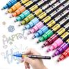Guang Na 157 Double-Line Metallic Glitter Marker Set - 24 Colors