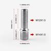 Wheels Studs Conversion Kit M14x1.5 To M12x1.5 Long Lug Bolts Screw Adapter for Car Alloy Wheel Repair and Maintenance