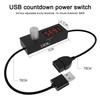 Automatic USB Countdown Timer Power Off Switch with 24H Adjustable Timing for Fish Tank and Appliance Management