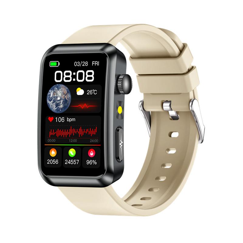 TK77 Smart Bracelet Watch BT Call Flashlight ECG Health Monitor Wristwatch Outdoor Multi-Sports Fitness Tracker Smartwatch